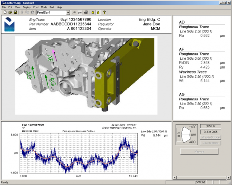 Digital Metrology Trace_Director Surface Texture Analysis Software